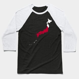 Japanese Map Flag Baseball T-Shirt